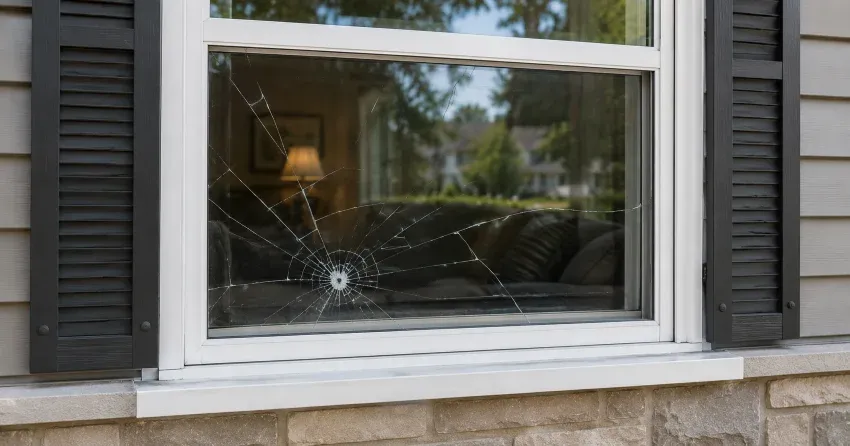 technician measuring window opening for emergency glass replacement Windfields, Oshawa