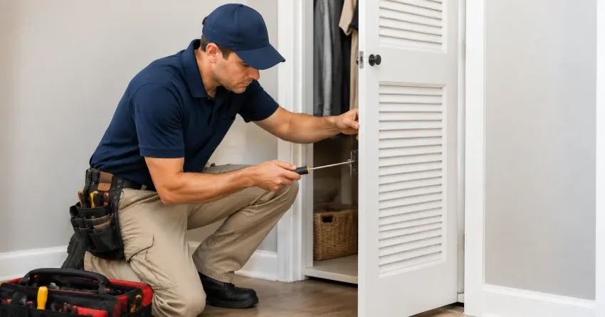technician repairing doorbell button and wiring in Windfields, Oshawa