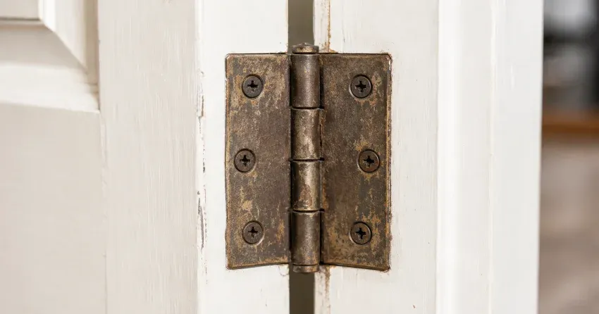 technician adjusting a sagging door hinge in Windfields, Oshawa